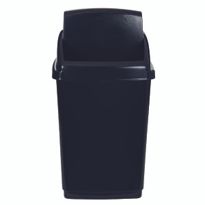 2Work Swing Top Bin 50 Litre Capacity Black 2W810012 2Work Swing Top Bin 50 Litre Capacity Black 2W810012
