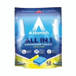 Astonish All in 1 Dishwasher Tablets Blue (Pack of 42) AST22180 Astonish All in 1 Dishwasher Tablets Blue (Pack of 42) AST22180