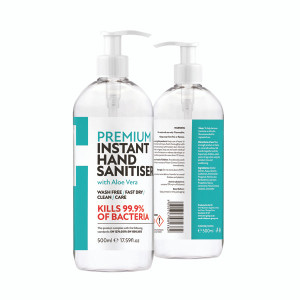 Premium Hand Sanitiser with Aloe Vera 500ml Pack of 6 ZI5050747089382 Premium Hand Sanitiser with Aloe Vera 500ml Pack of 6 ZI5050747089382
