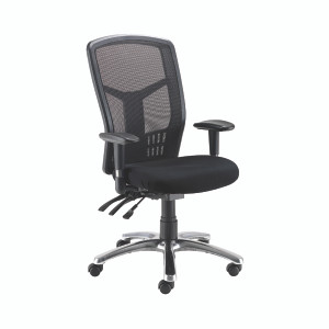 Arista Logan High Back Operator Chair 650x800x380mm Mesh Back KF97089 Arista Logan High Back Operator Chair 650x800x380mm Mesh Back KF97089