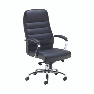 Jemini Ares High Back Executive Chair 690x690x1145-1200mm Leather Look Black KF71521 Jemini Ares High Back Executive Chair 690x690x1145-1200mm Leather Look Black KF71521