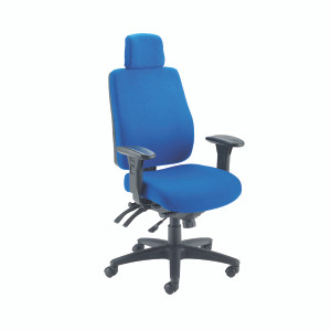 Avior Elbrus High Back Operator Chair 650x678x678mm Blue KF73874 Avior Elbrus High Back Operator Chair 650x678x678mm Blue KF73874