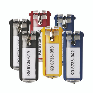 Durable Key Clip Assorted (Pack of 6) 195700 Durable Key Clip Assorted (Pack of 6) 195700