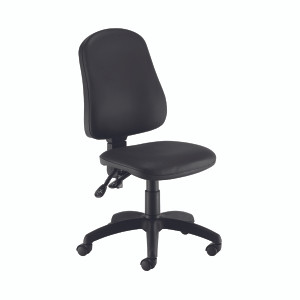 First Calypso Operator Chair 640x640x985-1175mm 2 Lever Leather Look Black KF90959 First Calypso Operator Chair 640x640x985-1175mm 2 Lever Leather Look Black KF90959