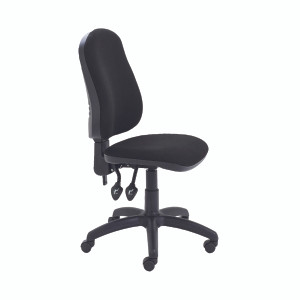 First Calypso Operator Chair 640x640x985-1175mm 2 Lever Upholstered Black KF90958 First Calypso Operator Chair 640x640x985-1175mm 2 Lever Upholstered Black KF90958