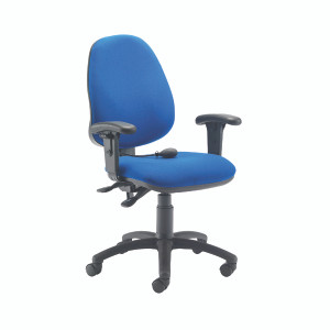 Jemini Intro Posture Chair with Adjustable Arms 640x640x990-1160mm Blue KF838995 Jemini Intro Posture Chair with Adjustable Arms 640x640x990-1160mm Blue KF838995