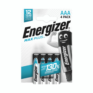 Energizer Max Plus AAA Battery (Pack of 4) E303320600 Energizer Max Plus AAA Battery (Pack of 4) E303320600