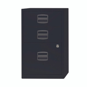 Bisley 3 Drawer Home Filing Cabinet A4 413x400x672mm Black PFA3-93 Bisley 3 Drawer Home Filing Cabinet A4 413x400x672mm Black PFA3-93