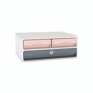 CEP Moov Up Secure 3 Drawer Monitor Riser Station Pink/Grey 1090211681 CEP Moov Up Secure 3 Drawer Monitor Riser Station Pink/Grey 1090211681