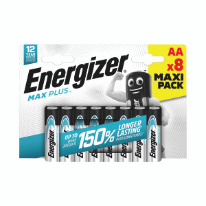 Energizer Max Plus AA Battery (Pack of 8) E303322300 Energizer Max Plus AA Battery (Pack of 8) E303322300