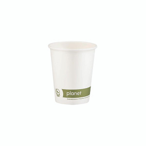 Planet 8oz Single Wall Plastic-Free Cups (Pack of 50) PFHCSW08 Planet 8oz Single Wall Plastic-Free Cups (Pack of 50) PFHCSW08