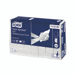 Tork Xpress Soft Multifold Hand Towel Advanced White Pack of 21 130289 Tork Xpress Soft Multifold Hand Towel Advanced White Pack of 21 130289