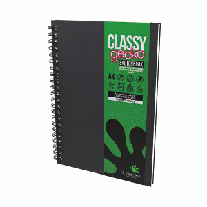 Classy Gecko All Media Wirebound Sketchbook Portrait 40Sheet A4 GEC102 Classy Gecko All Media Wirebound Sketchbook Portrait 40Sheet A4 GEC102