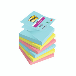 Post-it Super Sticky Z-Notes 76x76mm 90 Sheets Cosmic (Pack of 6) R330-6SS-COS Post-it Super Sticky Z-Notes 76x76mm 90 Sheets Cosmic (Pack of 6) R330-6SS-COS