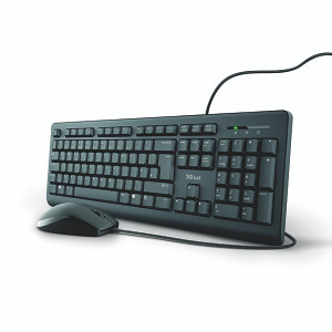 Trust TKM-250 Wired Keyboard And Mouse Set Black UK 23979 Trust TKM-250 Wired Keyboard And Mouse Set Black UK 23979