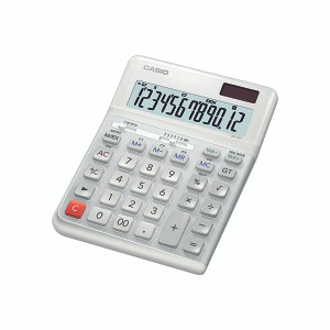 Casio DE-12E 12 Digit Ergonomic Large Desktop Calculator White DE-12E-WE Casio DE-12E 12 Digit Ergonomic Large Desktop Calculator White DE-12E-WE