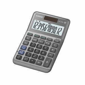Casio MS-120FM 12 Digit Desk Calculator Grey MS-120FM-WA Casio MS-120FM 12 Digit Desk Calculator Grey MS-120FM-WA