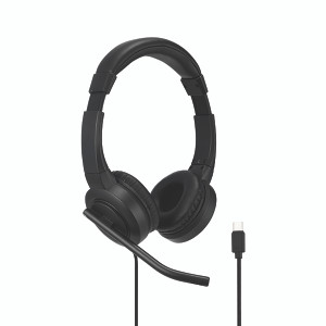Kensington H1000 USB-C On-Ear Headband Wired Headset Black K83450WW Kensington H1000 USB-C On-Ear Headband Wired Headset Black K83450WW