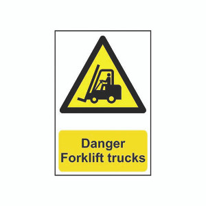 Spectrum Safety Sign Danger Forklift Trucks PVC 200x300mm 954