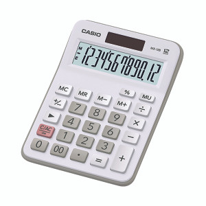 Casio MX-12B 12 Digit Desktop Calculator Large LC Display White MX-12B-WE Casio MX-12B 12 Digit Desktop Calculator Large LC Display White MX-12B-WE