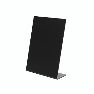 Deflecto Slanted Display Sign Acrylic A4 Portrait Black SSPA414-2 Deflecto Slanted Display Sign Acrylic A4 Portrait Black SSPA414-2