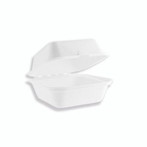 Vegware Bagasse Takeaway Boxes 6 inch White (Pack of 500) B003 Vegware Bagasse Takeaway Boxes 6 inch White (Pack of 500) B003