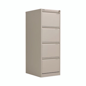 Bisley 4 Drawer Filing Cabinet Lockable 470x622x1321mm Goose Grey BS4EGY Bisley 4 Drawer Filing Cabinet Lockable 470x622x1321mm Goose Grey BS4EGY