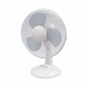 Q-Connect 12 Inch/305mm Desk Fan White KF00405 Q-Connect 12 Inch/305mm Desk Fan White KF00405