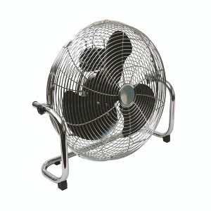 Q-Connect High Velocity Floor Standing Fan 18 Inch 3 Speed Chrome KF10031