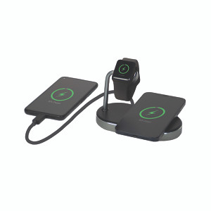 Verbatim WCS-02 Aluminium 3-in-1 Qi MFi Wireless + Apple Watch + QC 3.0 Charging Station 49556 Verbatim WCS-02 Aluminium 3-in-1 Qi MFi Wireless + Apple Watch + QC 3.0 Charging Station 49556