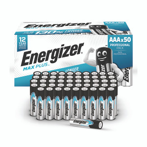Energizer Max Plus AAA Alkaline Batteries (Pack of 50) E303865600 Energizer Max Plus AAA Alkaline Batteries (Pack of 50) E303865600