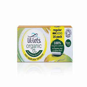 Lil-Lets Organic Non-Applicator Tampons Regular x16 (Pack of 12) 90ORGREG16 Lil-Lets Organic Non-Applicator Tampons Regular x16 (Pack of 12) 90ORGREG16