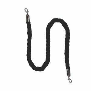 VFM Braided Rope Barrier 1.8m Black/Chrome 421937 VFM Braided Rope Barrier 1.8m Black/Chrome 421937