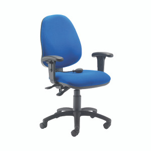 First High Back Posture Chair with Adjustable Arms 640x640x990-1160mm Blue KF839325 First High Back Posture Chair with Adjustable Arms 640x640x990-1160mm Blue KF839325