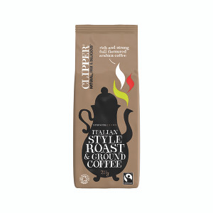 Clipper Fairtrade Italian Style Coffee Roast and Ground Organic 227g CTN266 Clipper Fairtrade Italian Style Coffee Roast and Ground Organic 227g CTN266