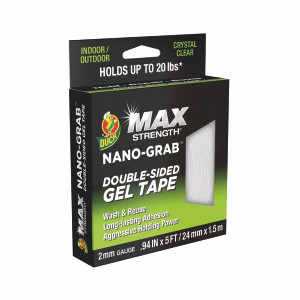 Ducktape Max Strength Nano Grab Double Sided Gel Tape 24mmx1.5m Clear (Pack of 6) 287264 Ducktape Max Strength Nano Grab Double Sided Gel Tape 24mmx1.5m Clear (Pack of 6) 287264