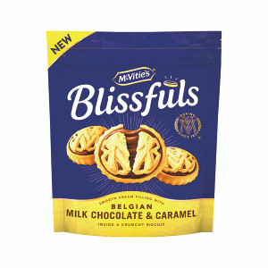 McVities Blissfuls Milk Chocolate and Caramel Biscuits 172g 44825 McVities Blissfuls Milk Chocolate and Caramel Biscuits 172g 44825