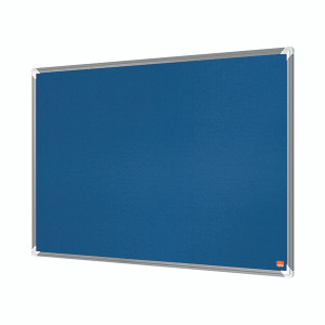 Nobo Premium Plus Felt Notice Board 2400 x 1200mm Blue 1915193 Nobo Premium Plus Felt Notice Board 2400 x 1200mm Blue 1915193