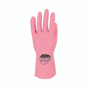 Shield Rubber Household Gloves 0.33mm 30cm Pairs Medium Pink (Pack of 12) GRO3P12 Shield Rubber Household Gloves 0.33mm 30cm Pairs Medium Pink (Pack of 12) GRO3P12