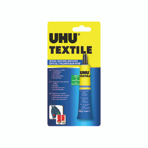 UHU 064662 Fabric Glue 19ml Blister Card 3-64662 UHU 064662 Fabric Glue 19ml Blister Card 3-64662