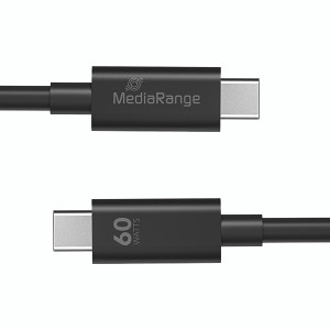 MediaRange USB Type C Cable Charge and Sync USB 3.0 5Gbit 60W Max 1.2m Black MRCS213 MediaRange USB Type C Cable Charge and Sync USB 3.0 5Gbit 60W Max 1.2m Black MRCS213