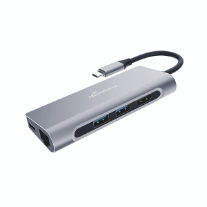 MediaRange USB Type-C Hub 7-In-1 Multiport Adapter for USB-C Devices Silver MRCS510 MediaRange USB Type-C Hub 7-In-1 Multiport Adapter for USB-C Devices Silver MRCS510