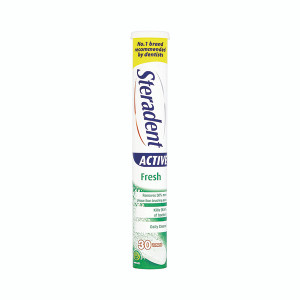 Steradent Active Fresh Denture Cleaner 30 Tablets (Pack of 12) 329009 Steradent Active Fresh Denture Cleaner 30 Tablets (Pack of 12) 329009
