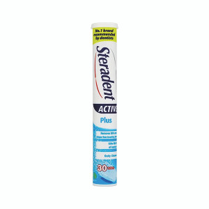 Steradent Active Plus Denture Cleaner 30 Tablets (Pack of 12) 328993 Steradent Active Plus Denture Cleaner 30 Tablets (Pack of 12) 328993