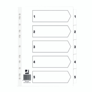 KF01527Q Q Connect Index 1-5 Board Reinforced White Pack 50 KF01527Q KF01527Q Q Connect Index 1-5 Board Reinforced White Pack 50 KF01527Q