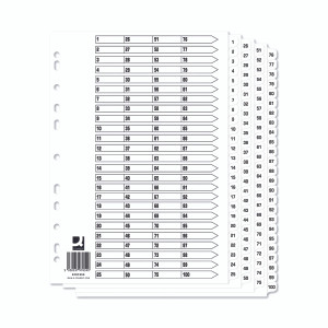 KF97059Q Q-Connect A4 1-100 Mylar Index Pack 10 KF97059Q KF97059Q Q-Connect A4 1-100 Mylar Index Pack 10 KF97059Q