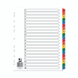 KF76986Q Q-Connect EW Index A-Z Reinforced Multicoloured Pack 15 KF76986Q KF76986Q Q-Connect EW Index A-Z Reinforced Multicoloured Pack 15 KF76986Q