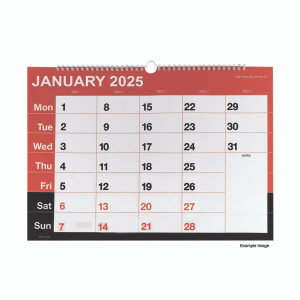 Wirebound Month To View Calendar A3 2025 KFYC2325 Wirebound Month To View Calendar A3 2025 KFYC2325
