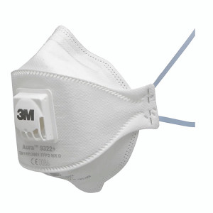 3M Aura 9322+ Flat-Fold Particulate Respirator (Pack of 10)
