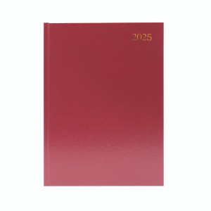 Desk Diary 2 Day Per Page A4 Burgundy 2025 KFA42BG25 Desk Diary 2 Day Per Page A4 Burgundy 2025 KFA42BG25